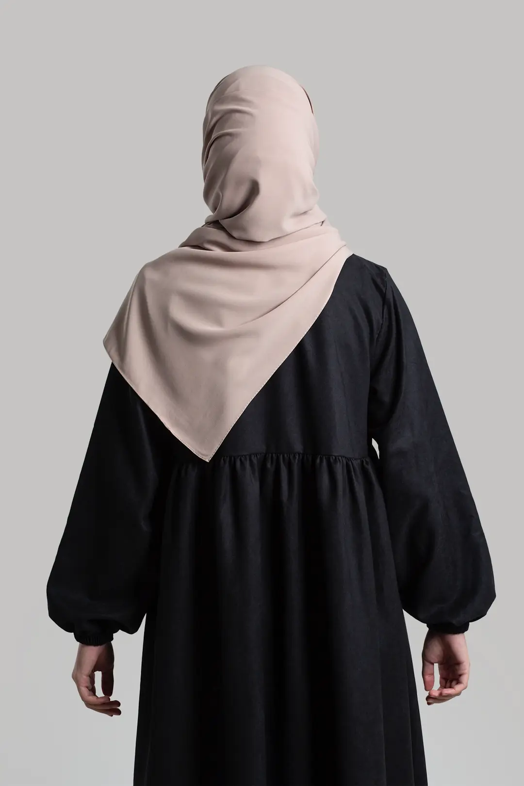 Suede Dress Abaya Black 4