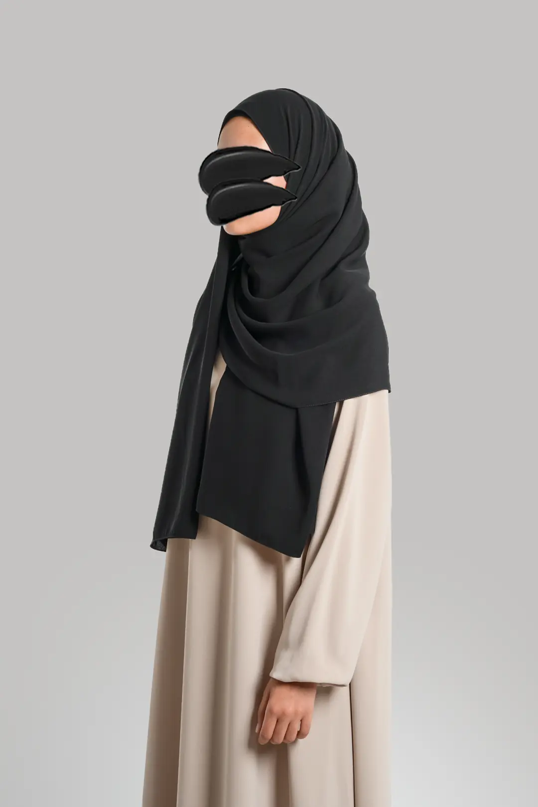 Medina Silk Soft Shawl Black