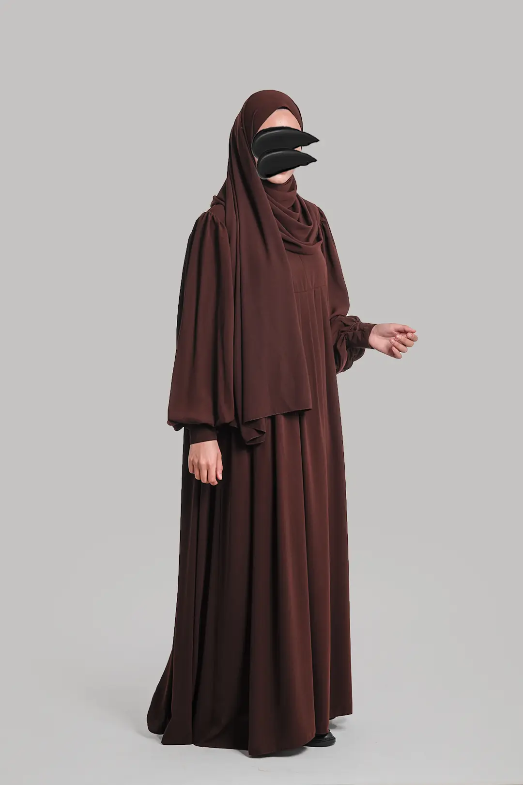 Melisa Pleated Dress Dark Brown