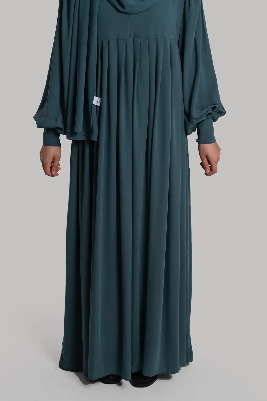 Melisa Pleated Dress, Aqua Green 4