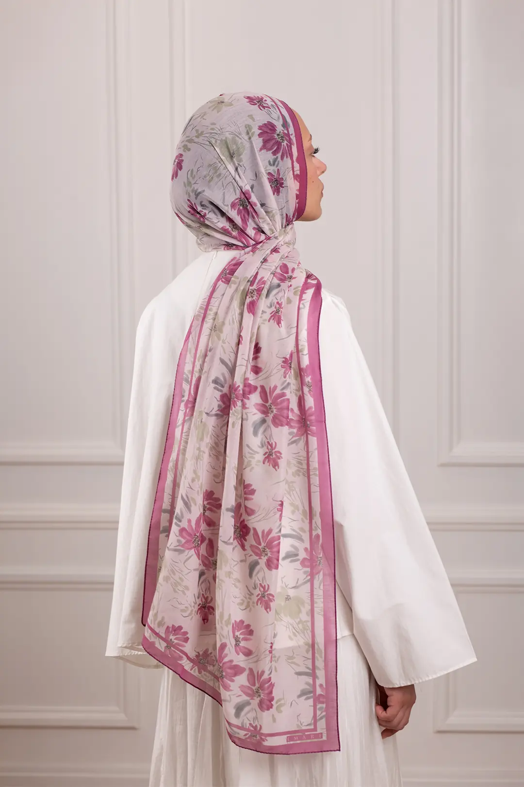 Lalin Desenli Soft Şal Pembe 5
