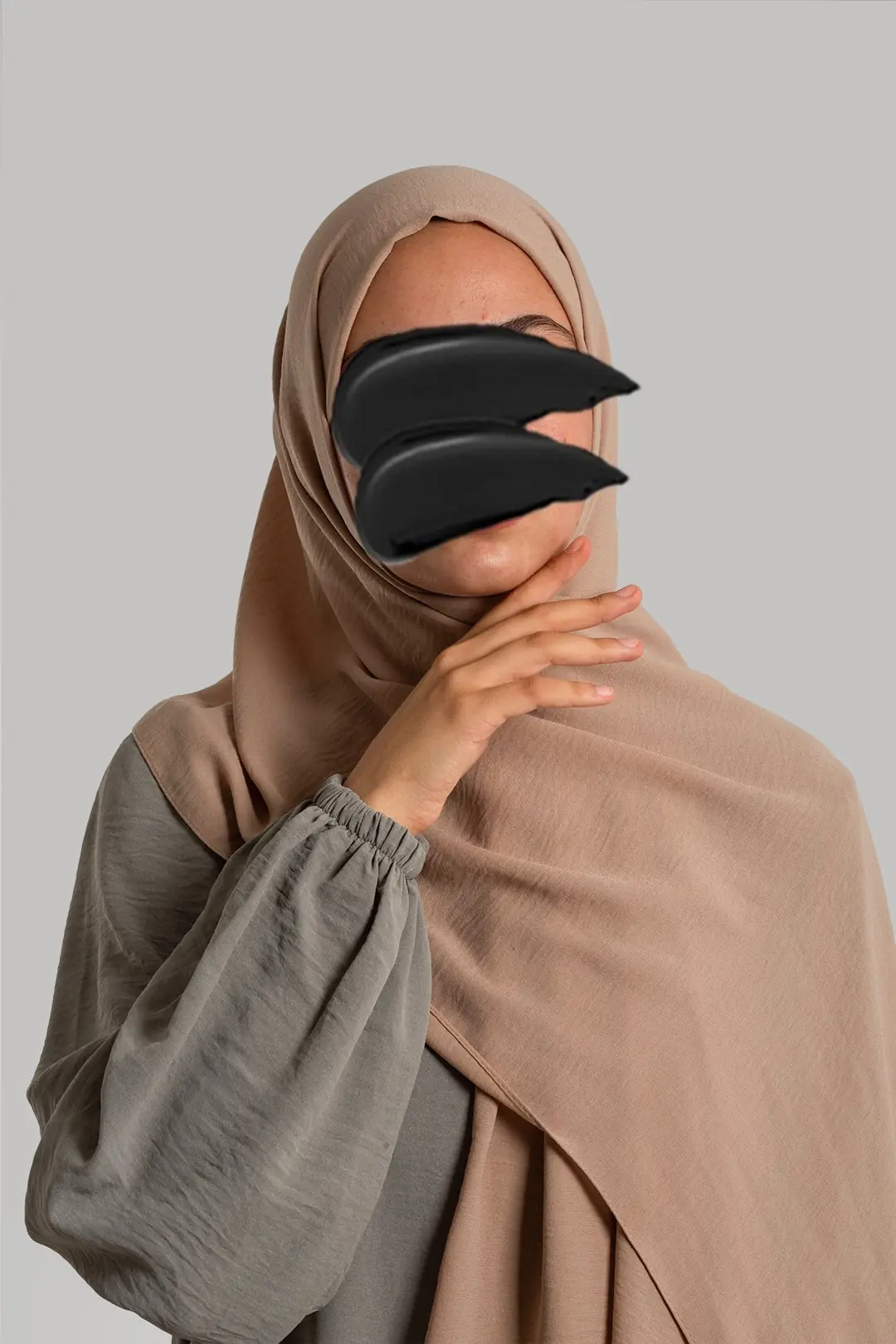 Robalı Ayrobin Elbise Gri 4