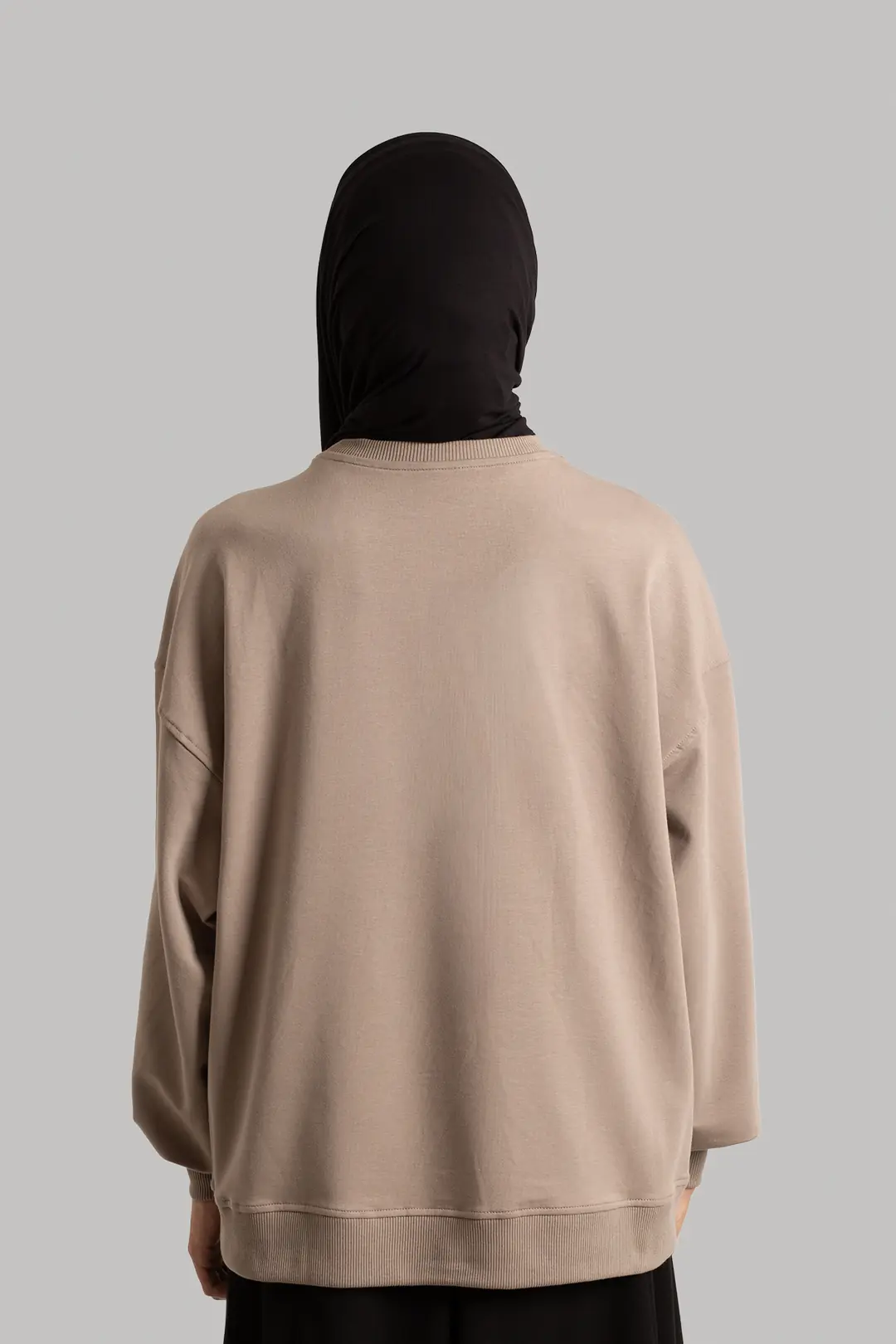 Oversize Short Sweatshirt, Mink 7