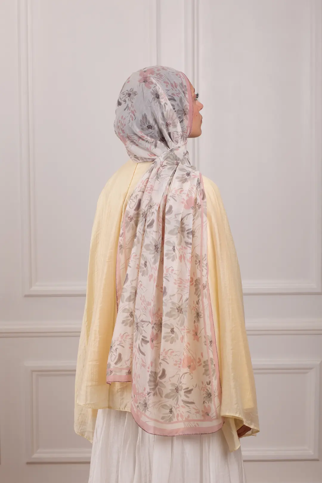 Lalin Desenli Soft Şal Pudra 9