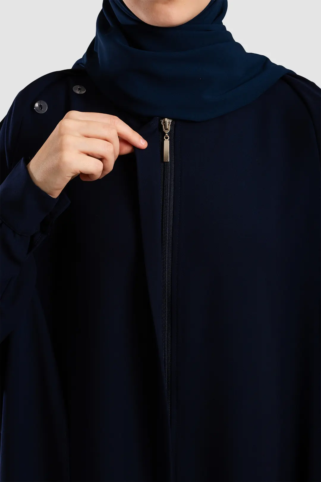 Navy Blue Zippered Ferace 8