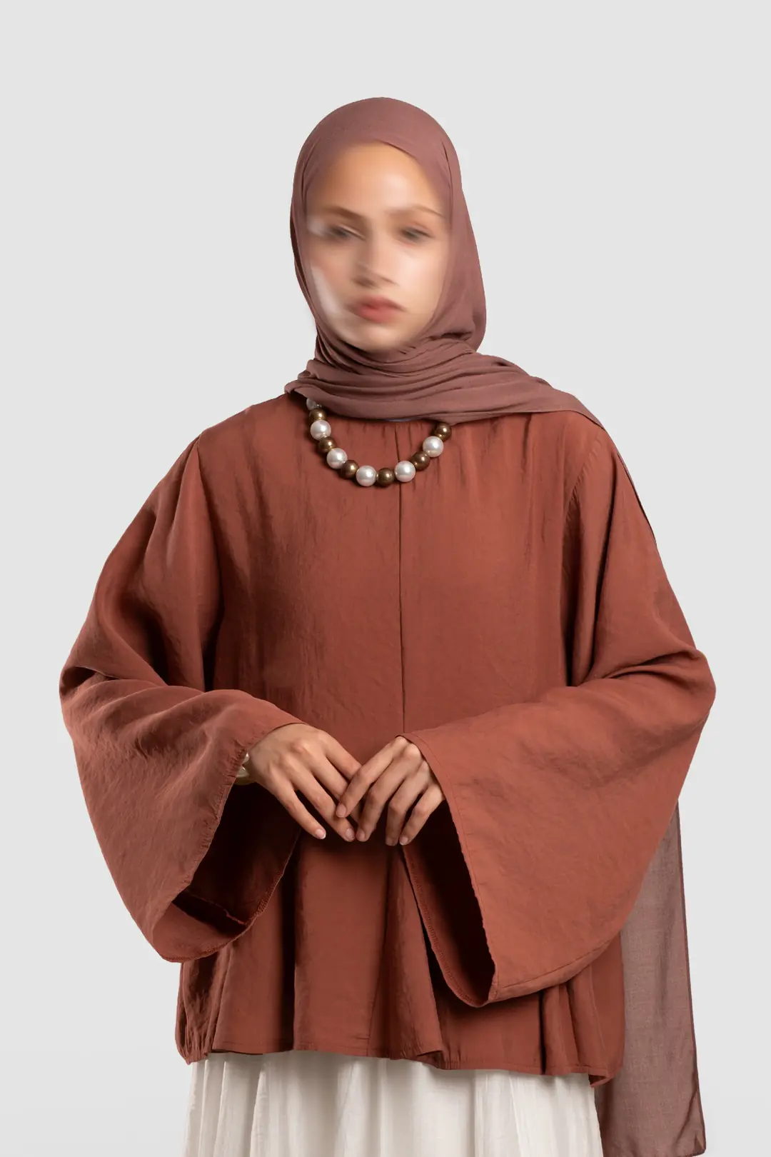 Gode ​​Detailed Modal Blouse in Terracotta 6