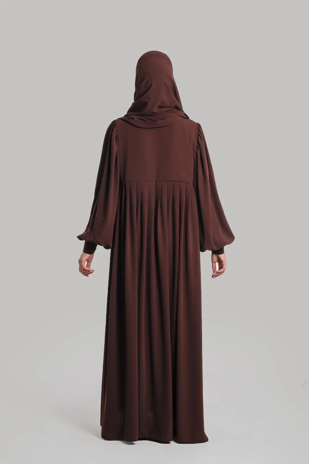 Melisa Pleated Dress Dark Brown 10