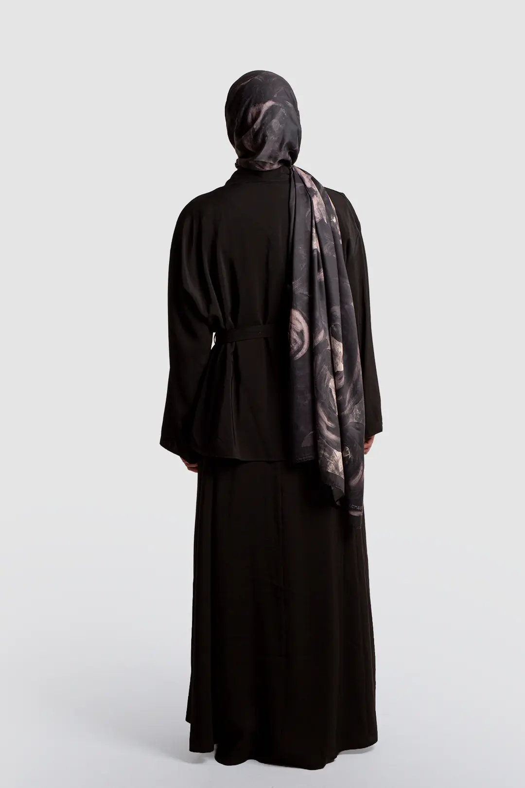 Modal Kimono Jile Elbise Takım Siyah 9