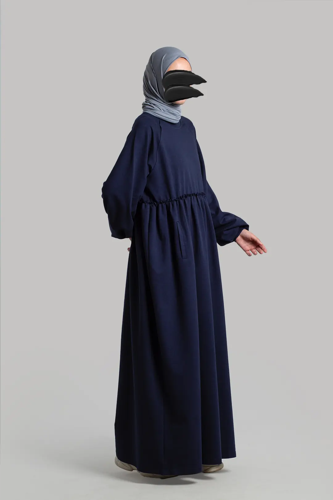 Oversize Sweat Elbise Lacivert 6