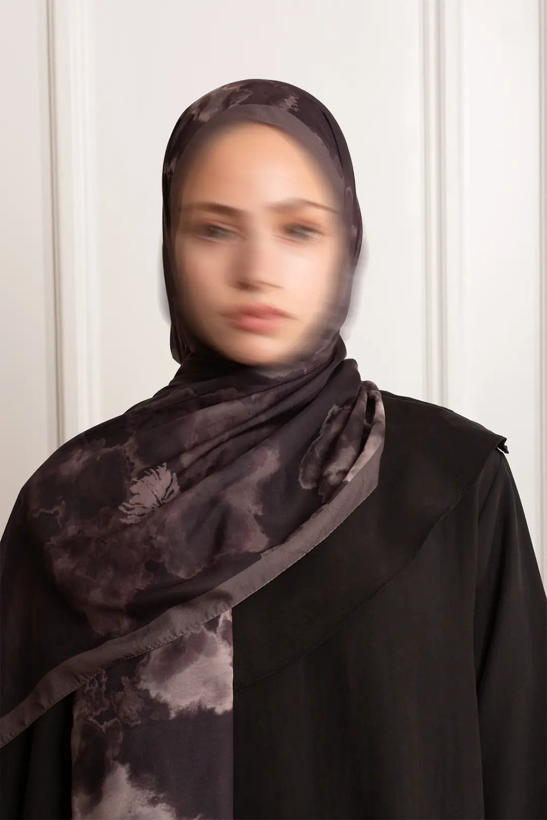 Puslu Bahçe Desenli Soft Şal Kahve 10