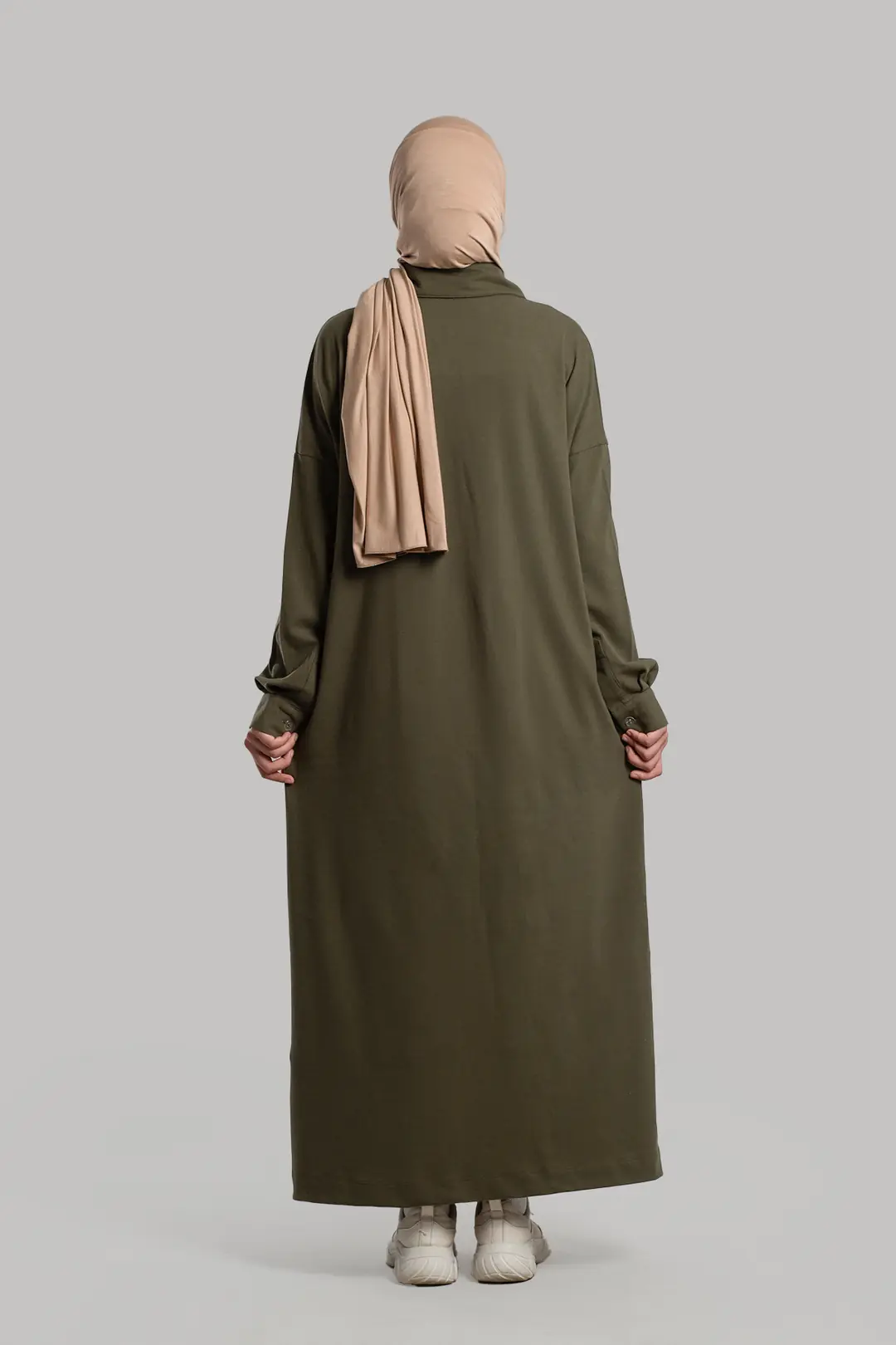 Lacoste Sweat Dress Khaki 4