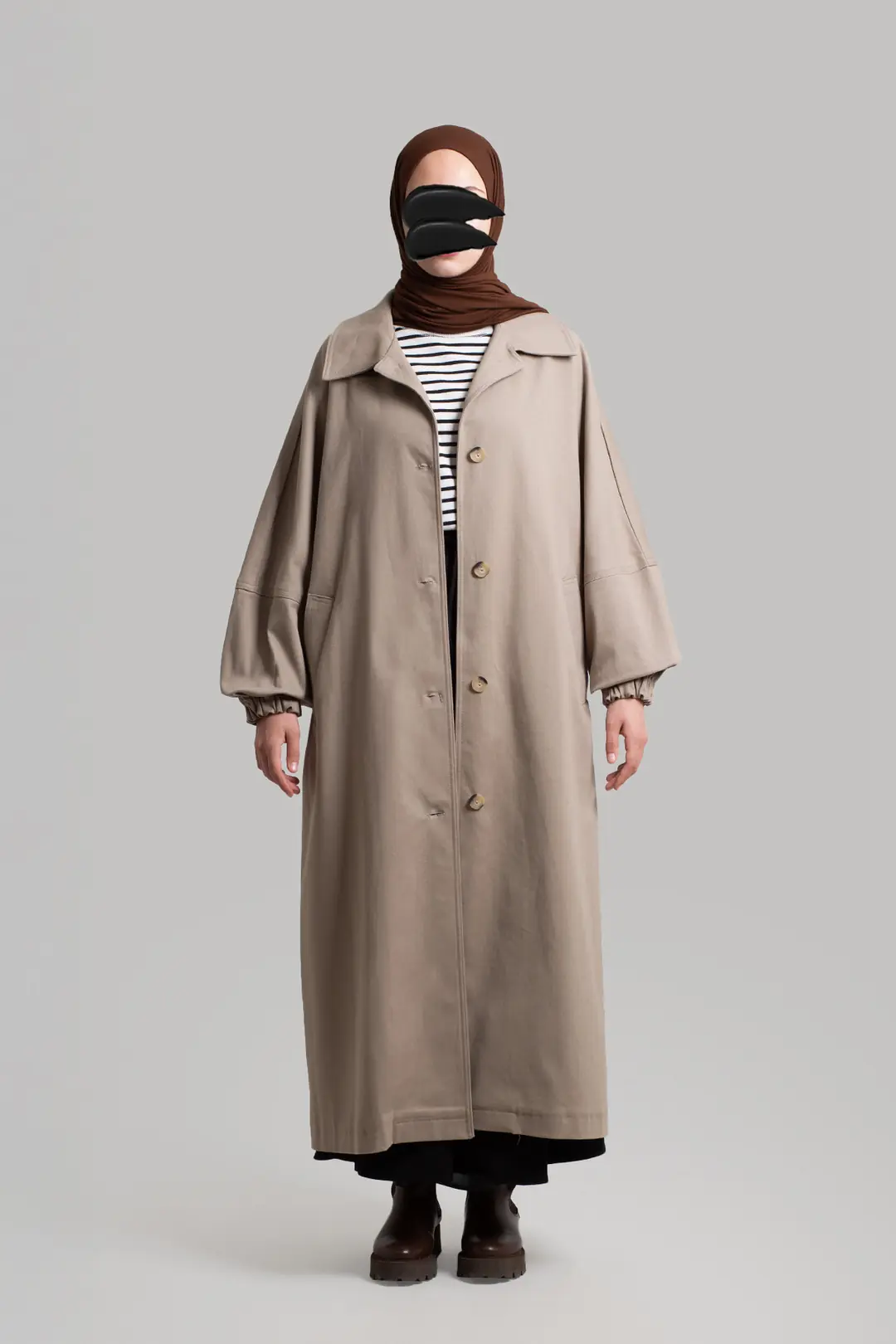 Premium Oversize Trench Coat Beige 3