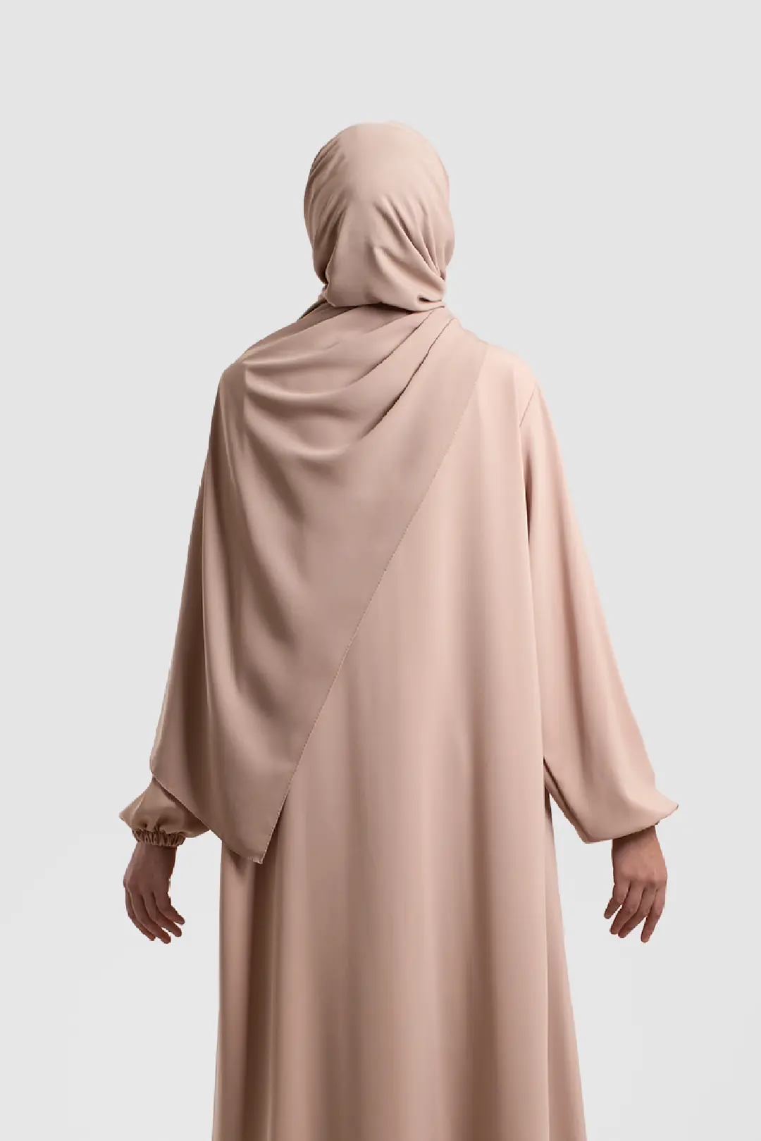 Arya Tam Boy Fermuarlı Ferace Taş 9