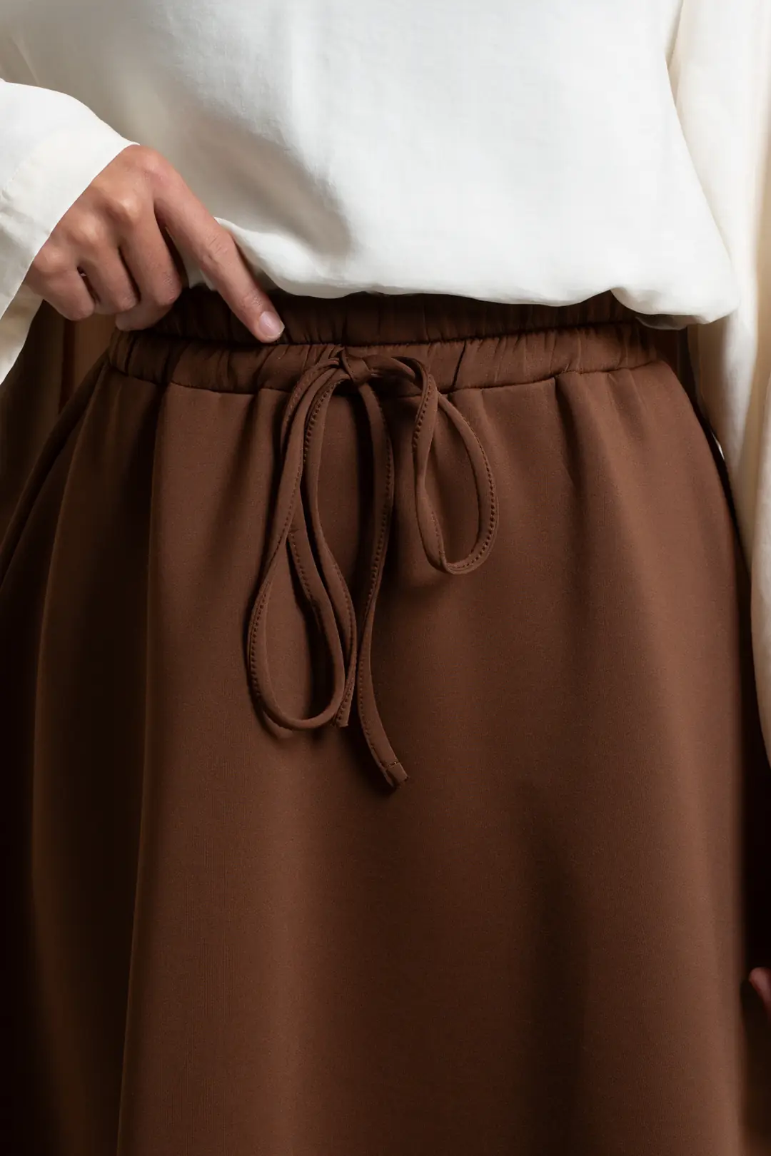 Puffy Scuba Skirt Coffee 3