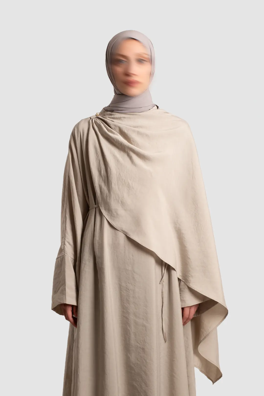 Tak Çıkar Pelerinli Abaya Taş 3