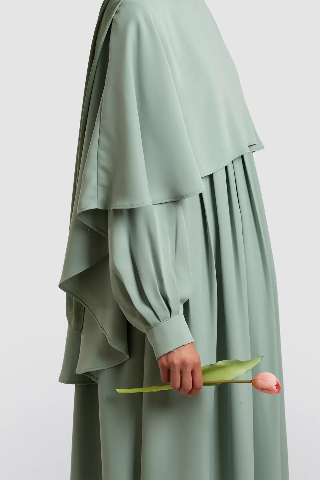 Cape Abaya Soft Green 10