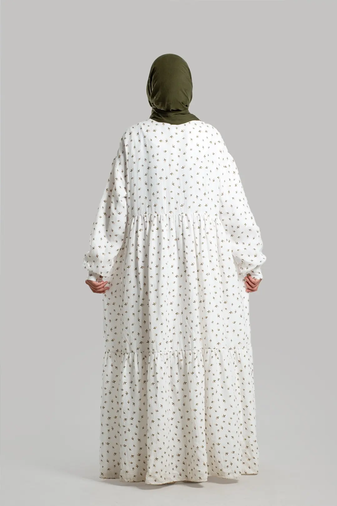 Çiçekli Müslin Elbise - EMX-00089 4