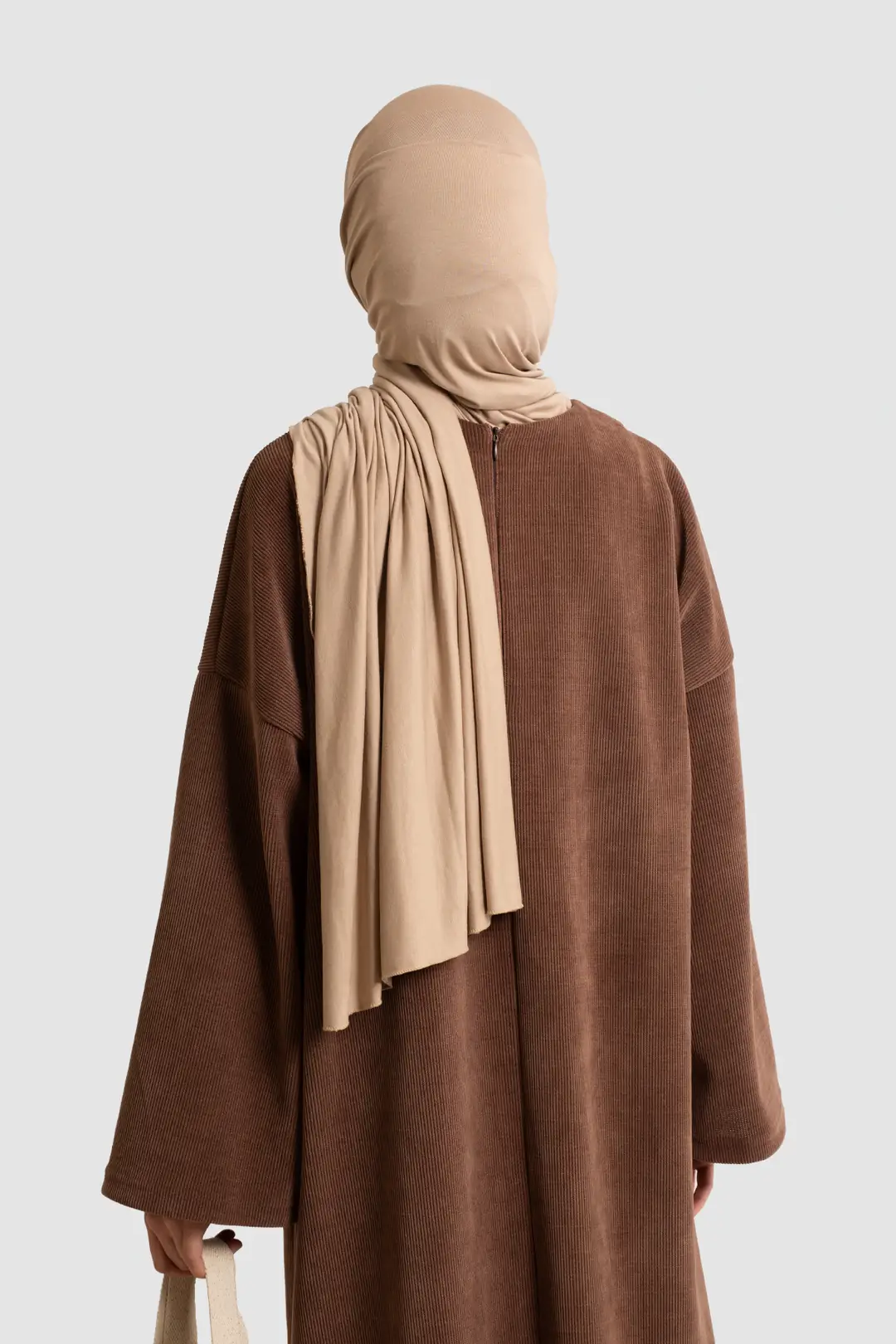 Örme Triko Oversize Elbise Kahve 8