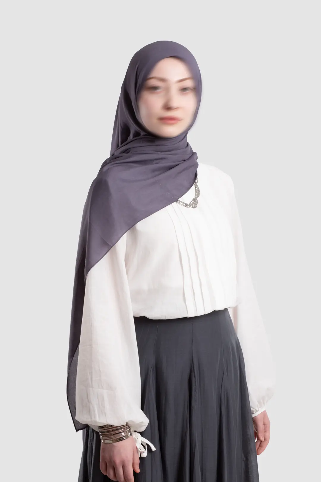 Tencel Flared Skirt, Smoke Grey 4