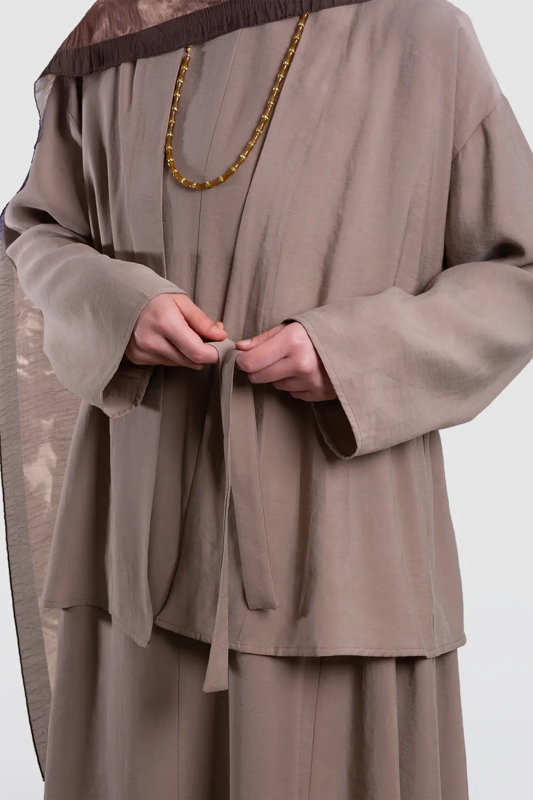 Modal Kimono Jile Elbise Takım Taş 5