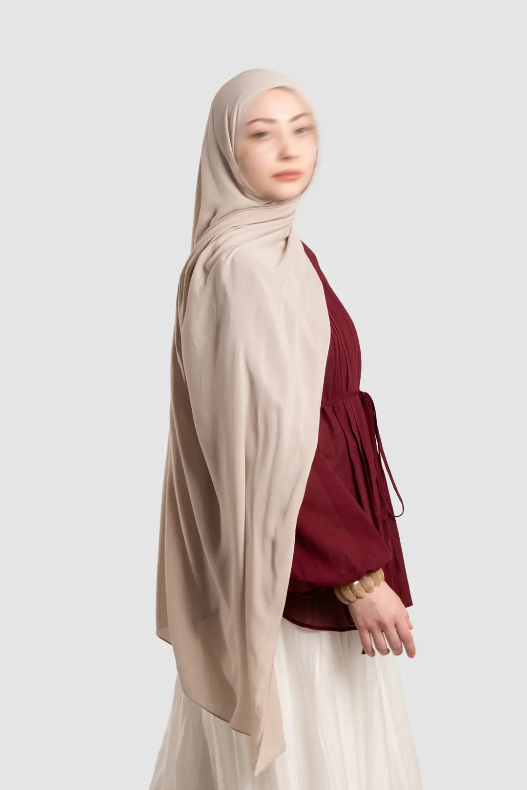 Soft Viscose Scarf, Stone 4