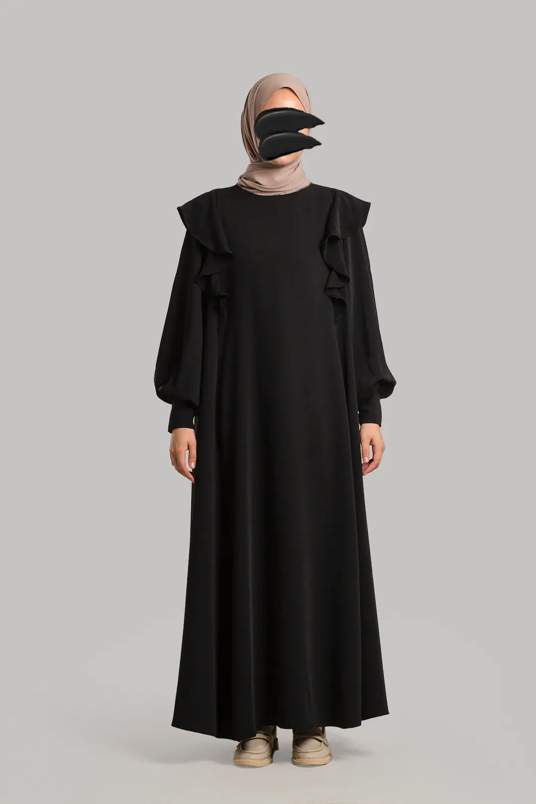 Princess Sleeve Abaya Black