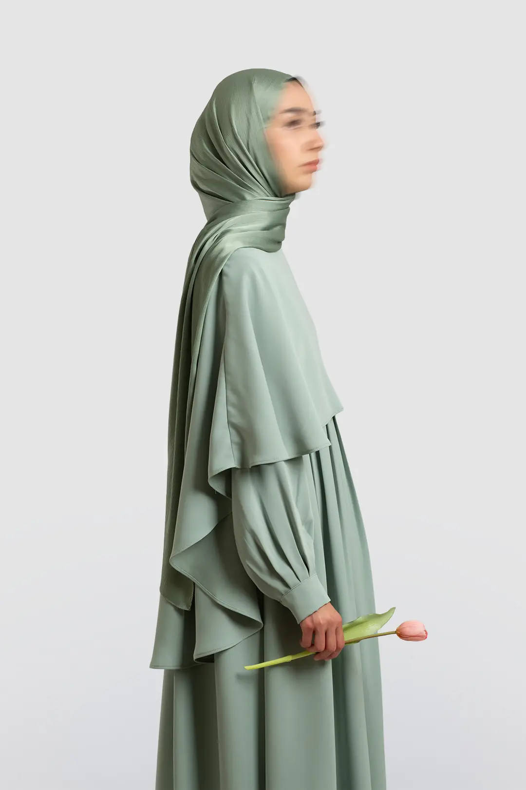 Cape Abaya Soft Green 9