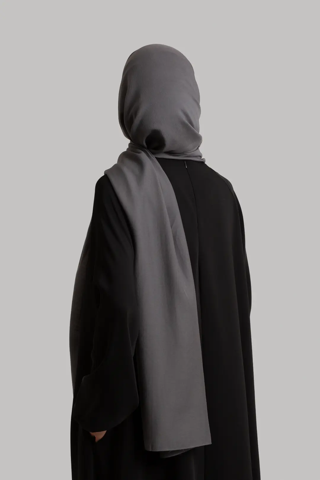 Paris Silk Shawl, Smoke Grey 4