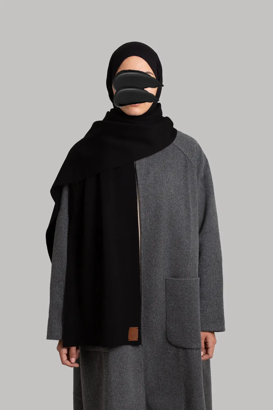 Yumuşak Dokulu Atkı Siyah