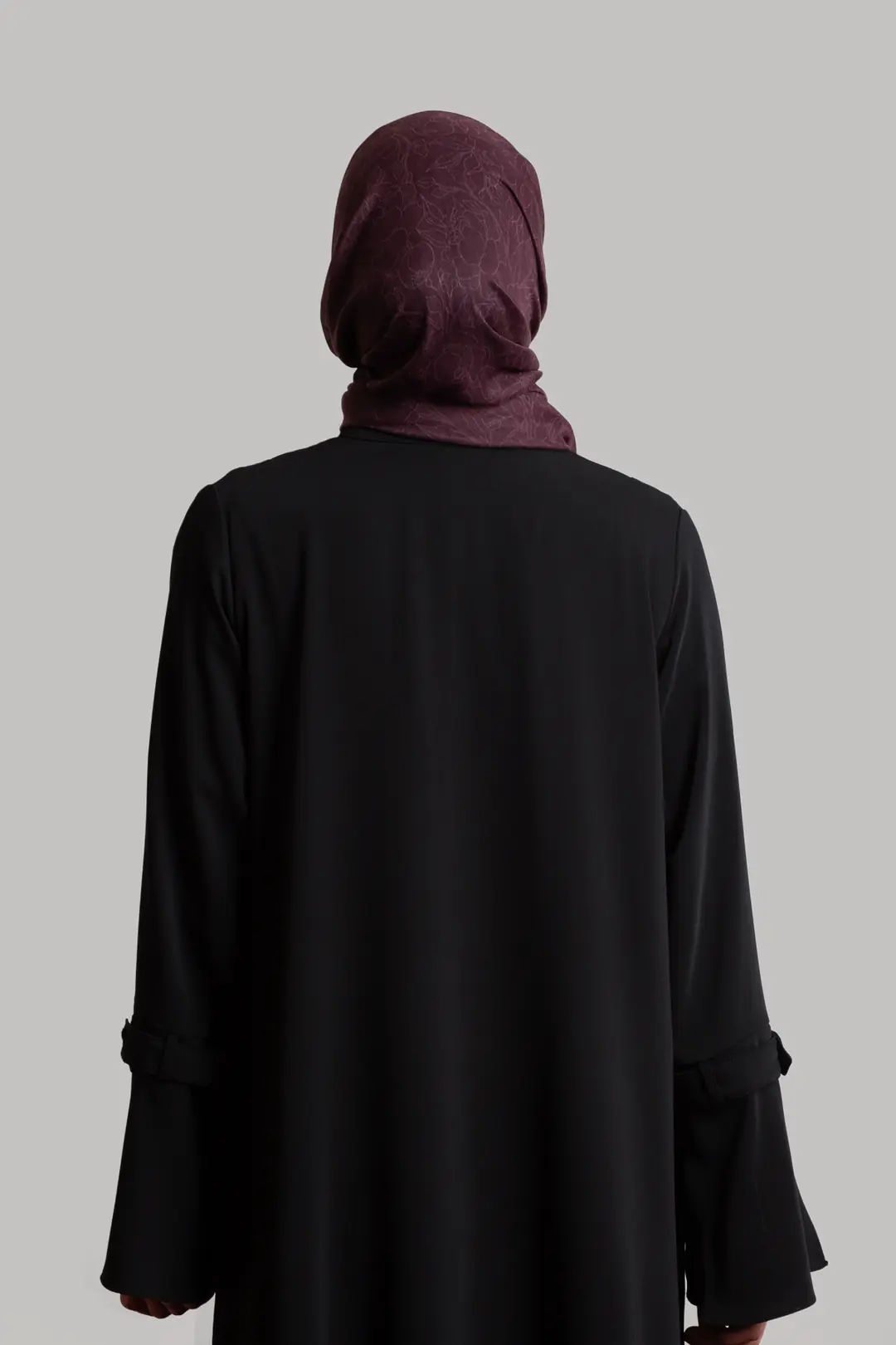 Spanish Cufflink Abaya Black 8