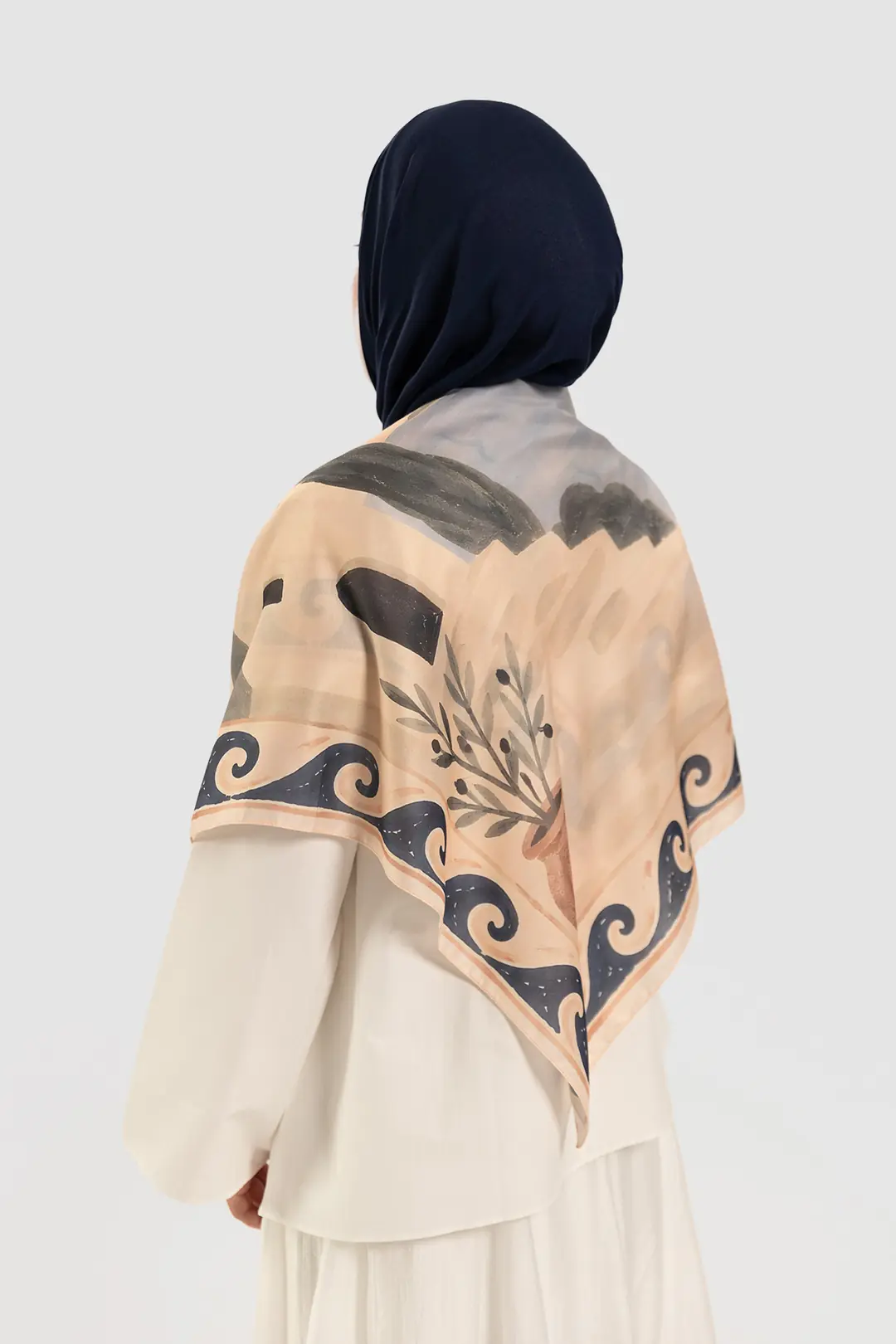 Sahra Desenli Soft Omuz Eşarbı 6