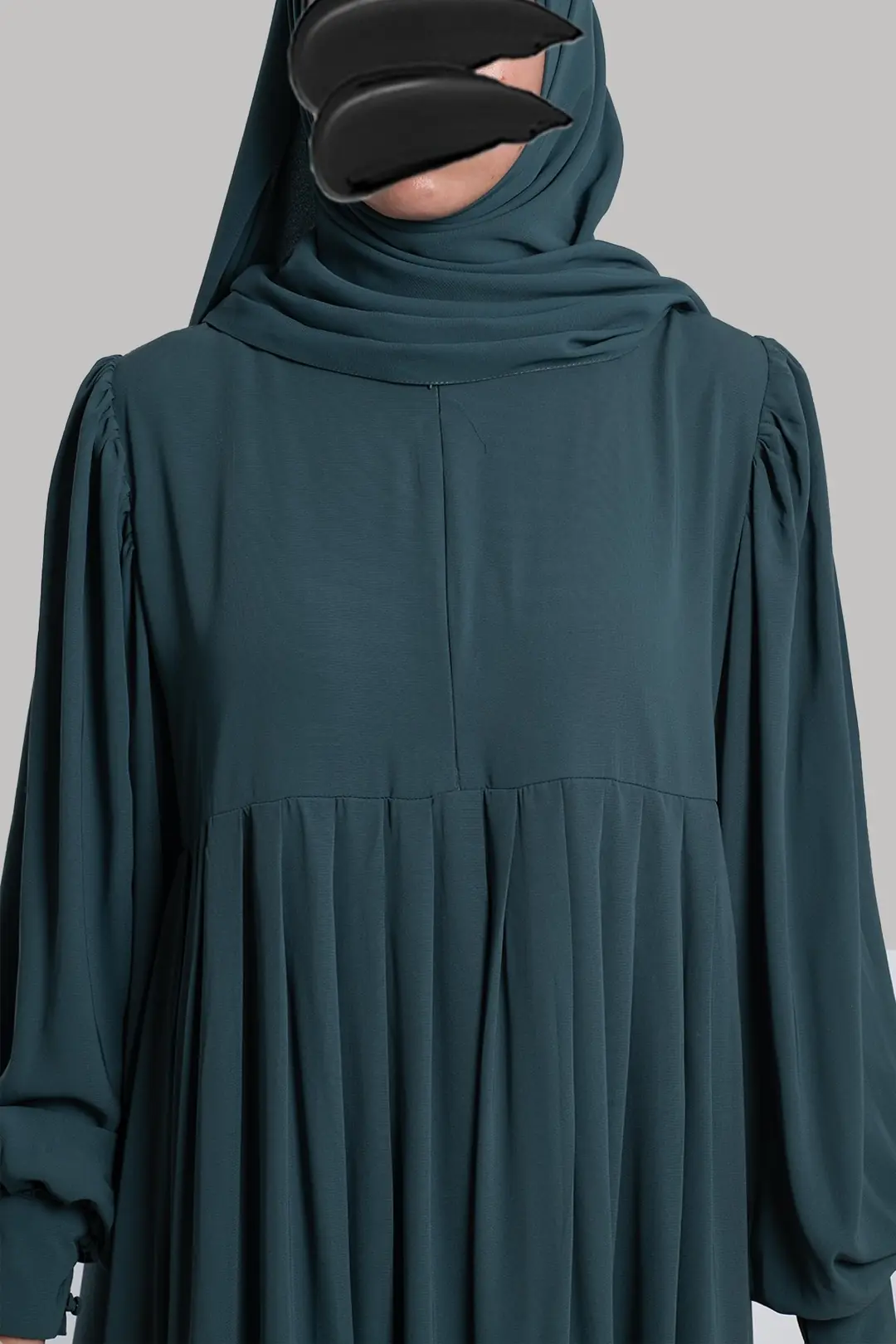 Melisa Pleated Dress, Aqua Green 2
