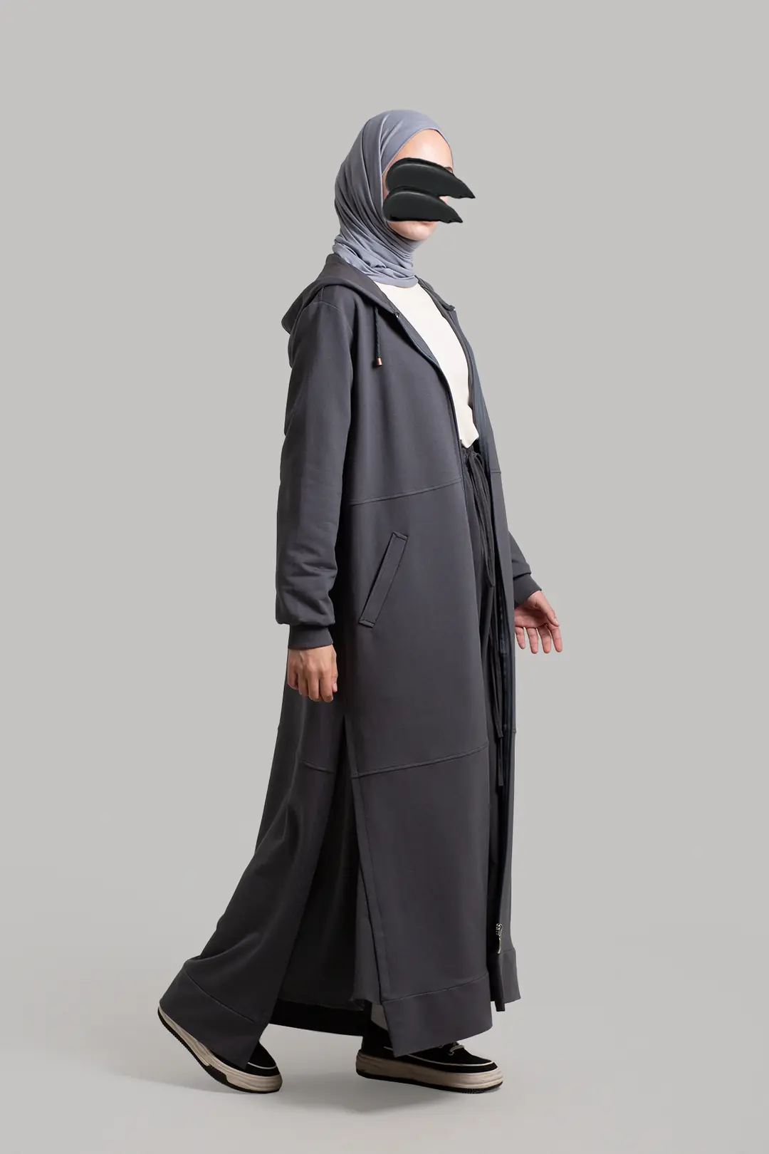 Zip-up Sports Jacket Smoke Grey 4