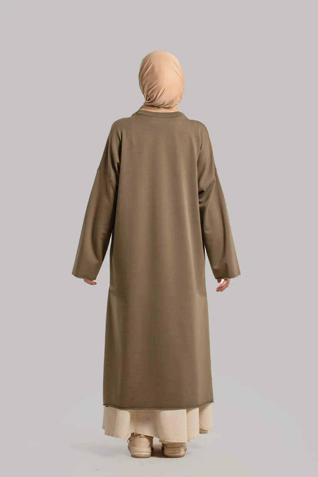Etek Üstü Pamuklu Tunik Adaçayı 5