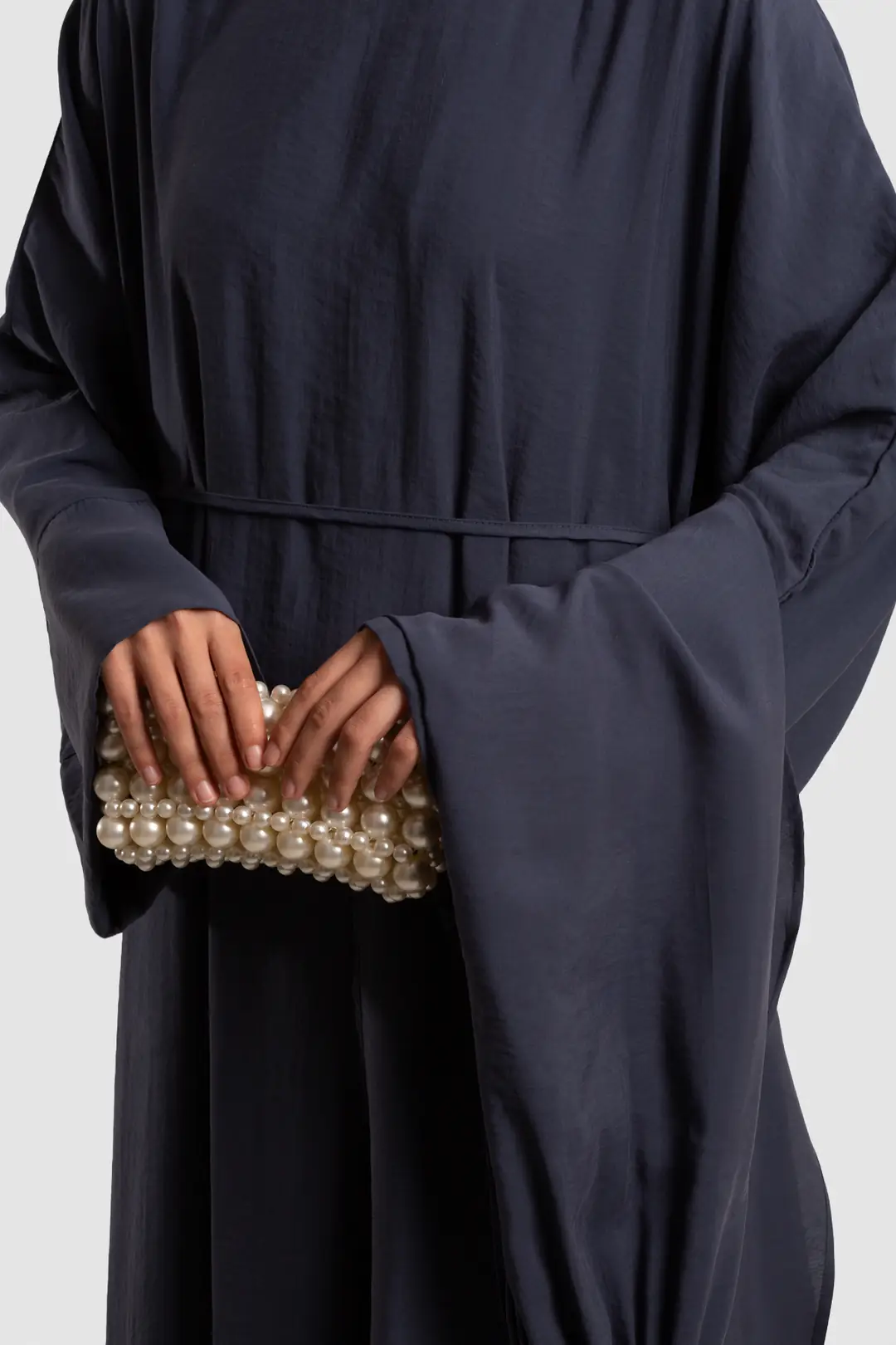 Tak Çıkar Pelerinli Abaya İndigo 6