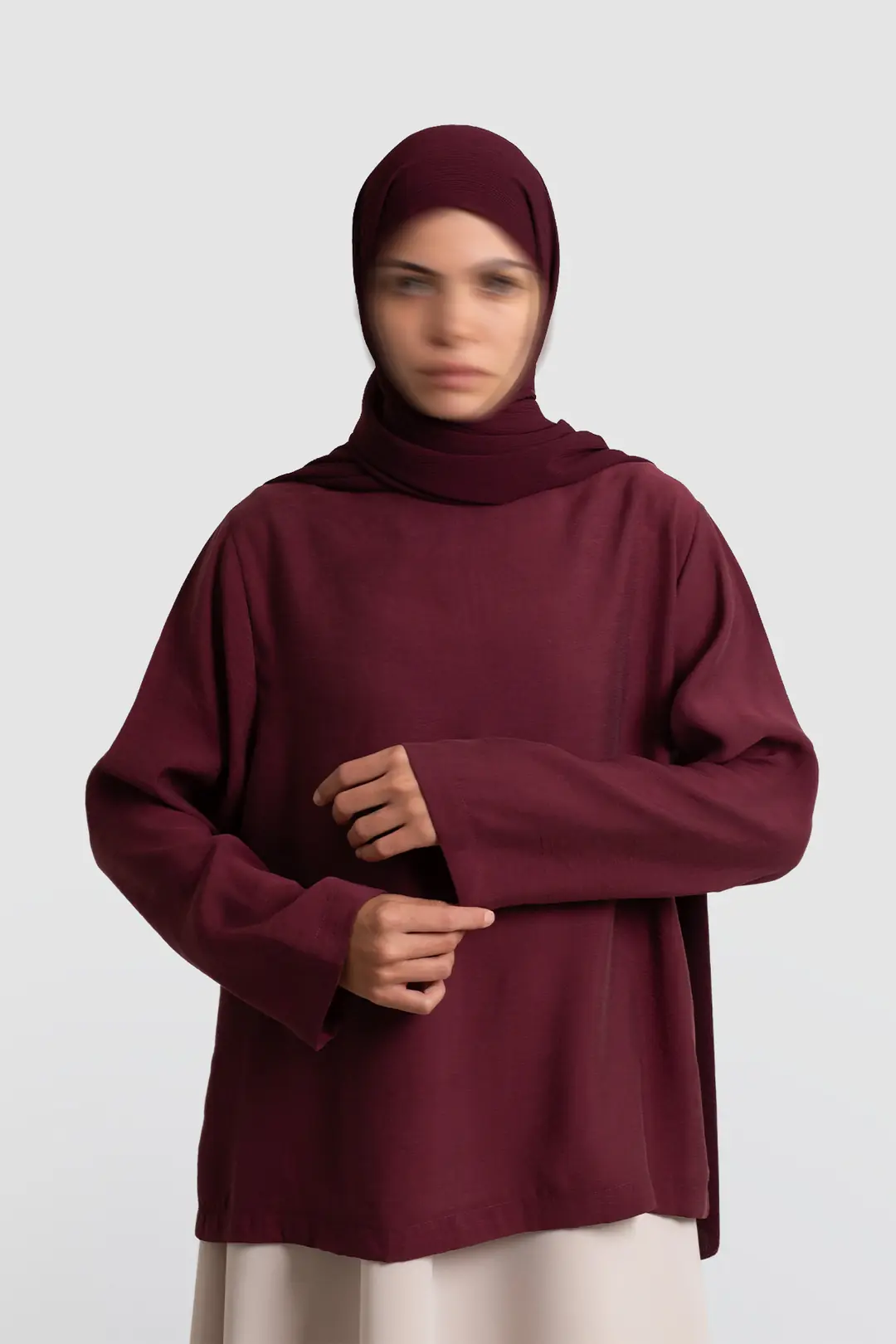 Modal Blouse Burgundy 3