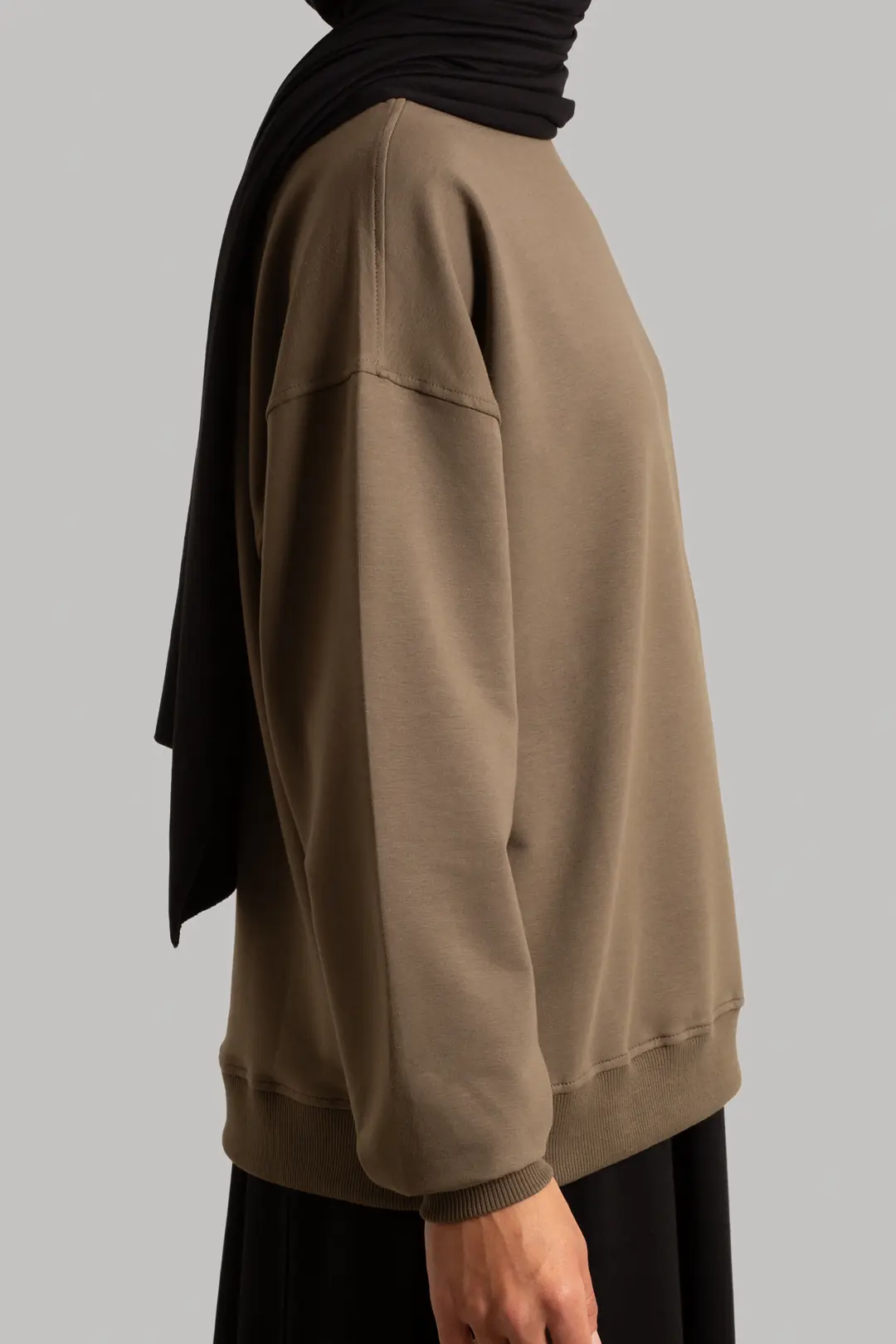 Oversize Short Sweatshirt, Sage 5