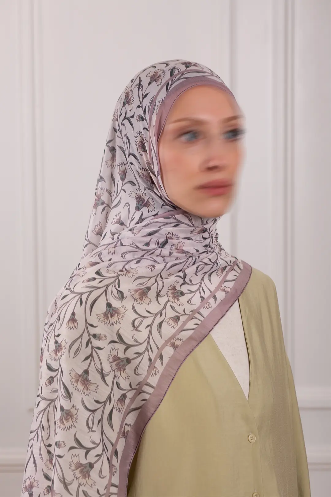 Hazeran Desenli Soft Şal Lila 2