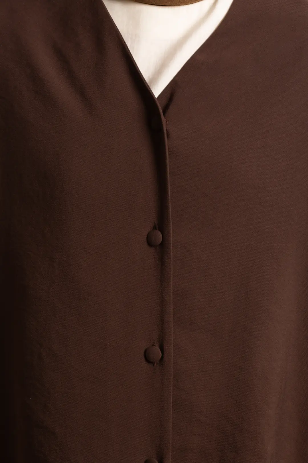 Modal Button-Down Jacket, Dark Brown 8