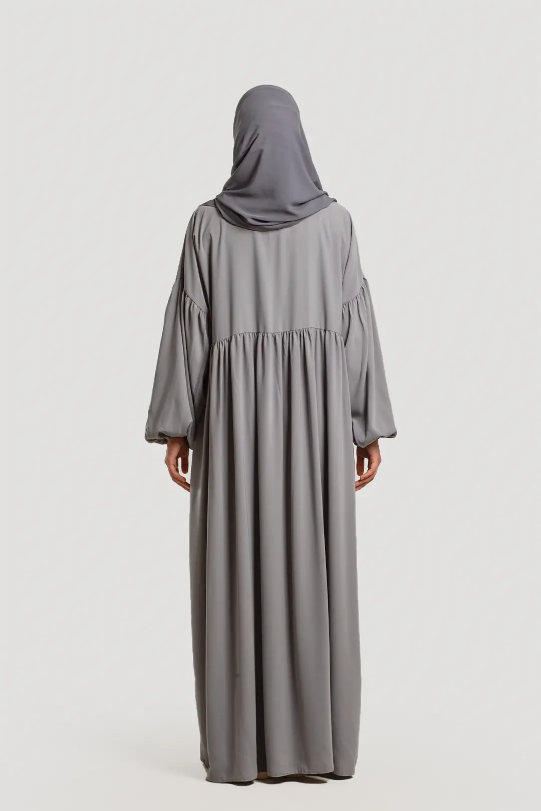 Hijab Dress Abaya Grey 6