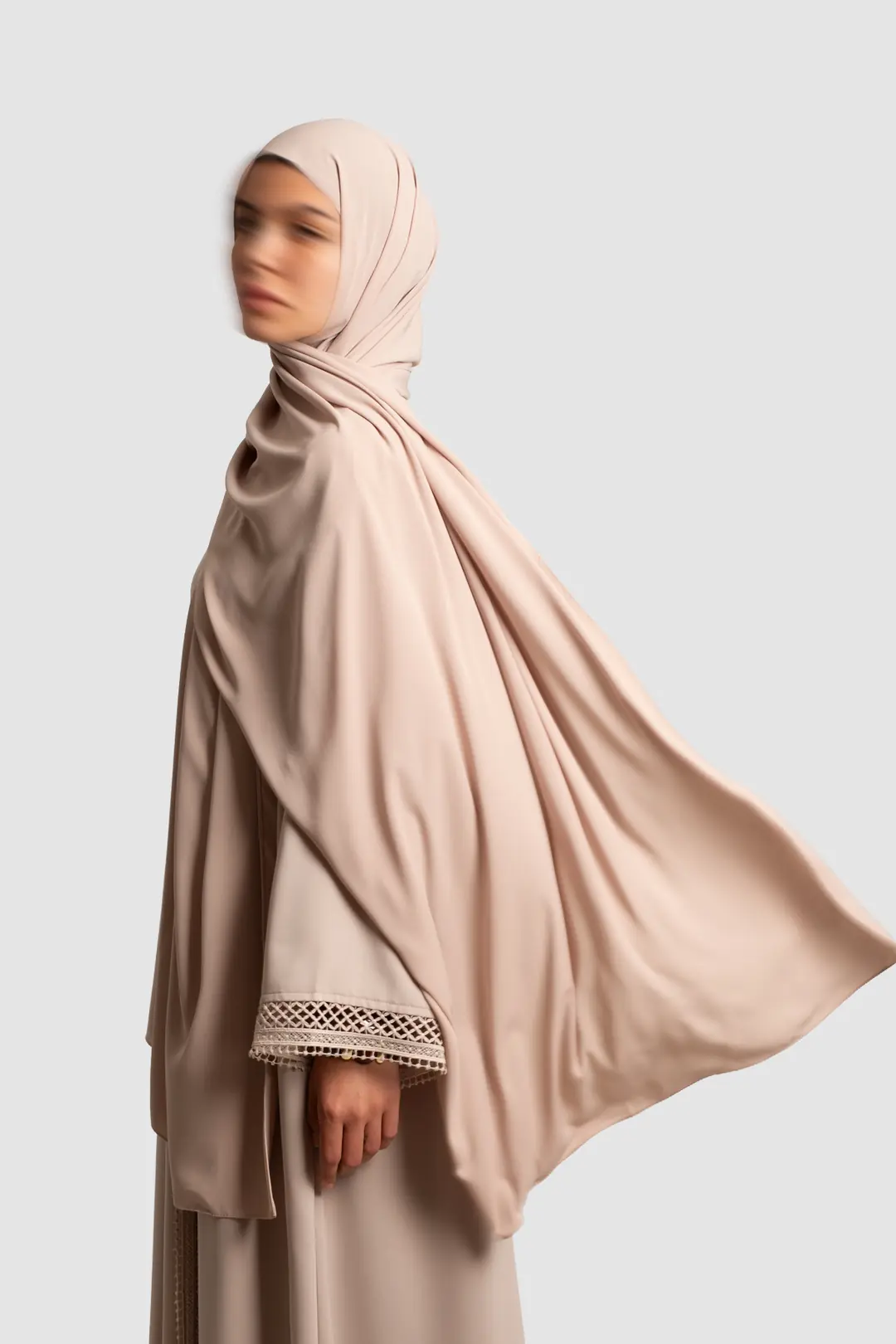 Medine İpeği Soft Şal Bej 3