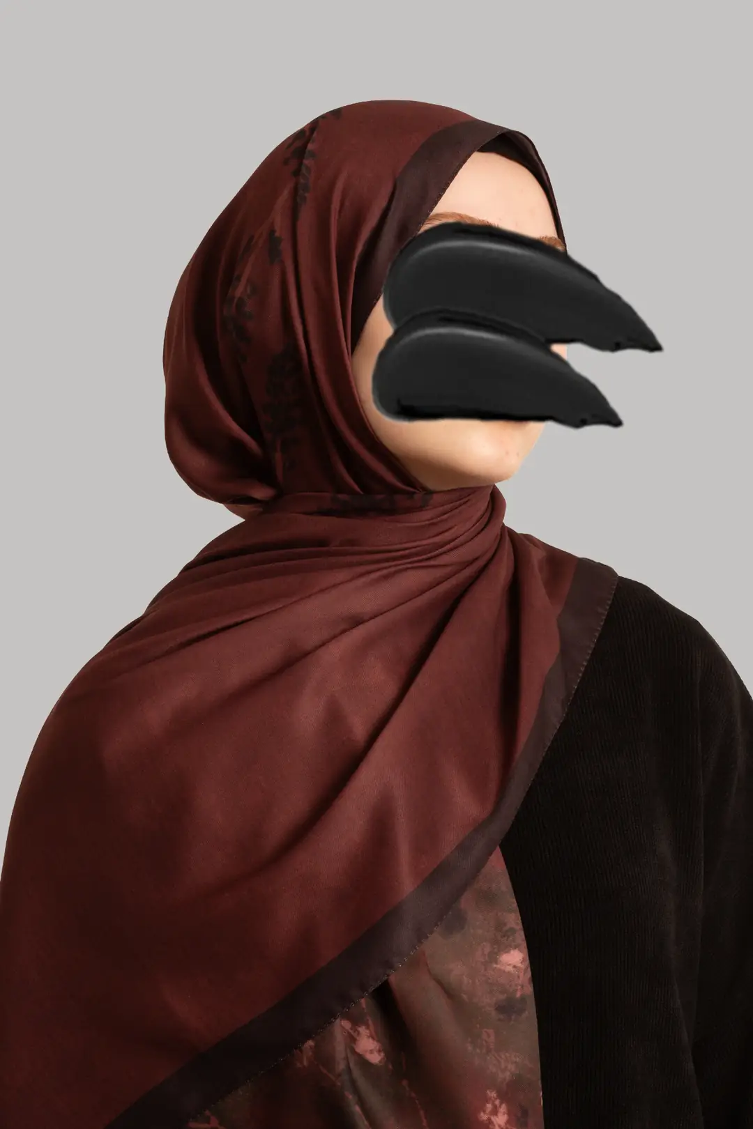 Saklı Vadi Desenli Soft Şal Bordo 6