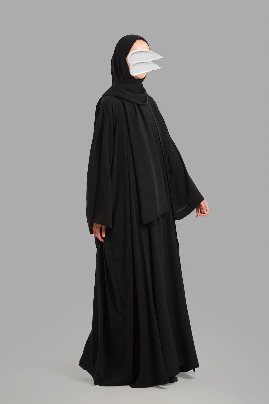 Medina Silk Abaya Set Black