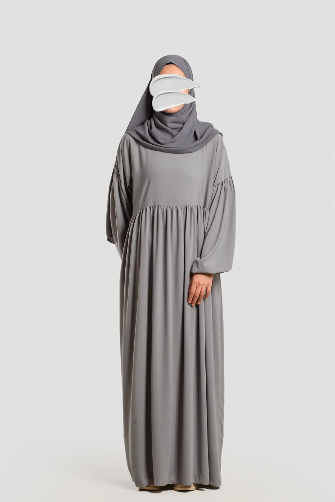 Hijab Dress Abaya Grey