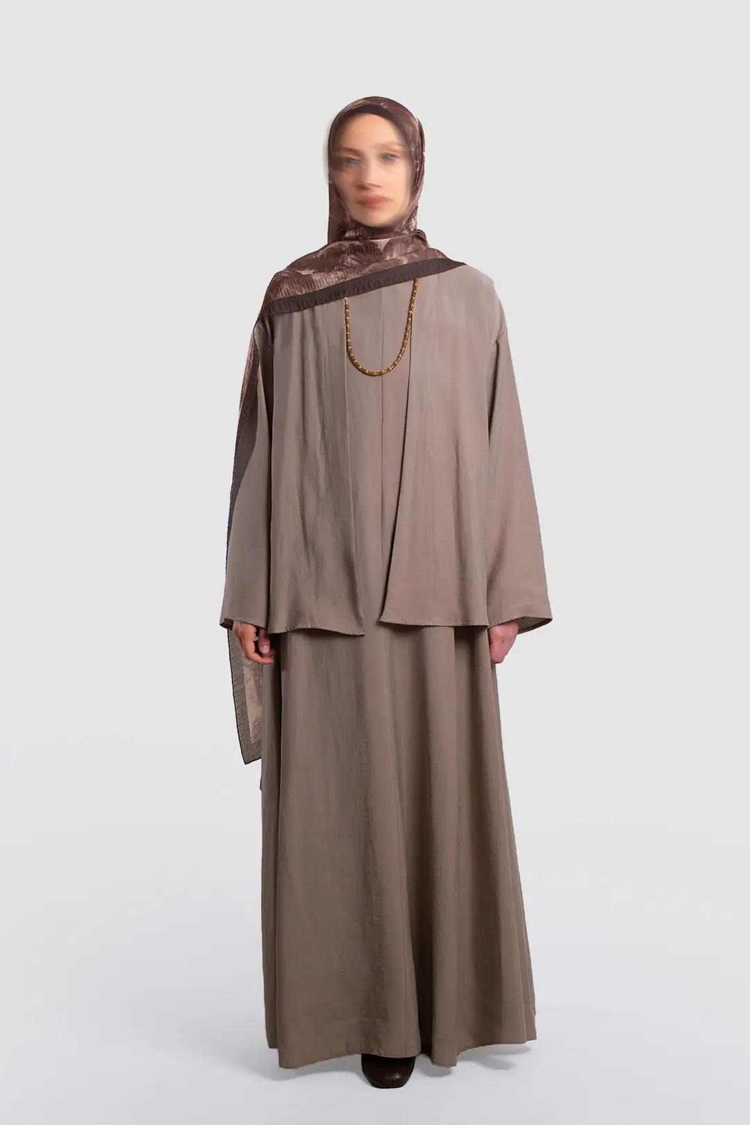 Modal Kimono Jile Elbise Takım Taş