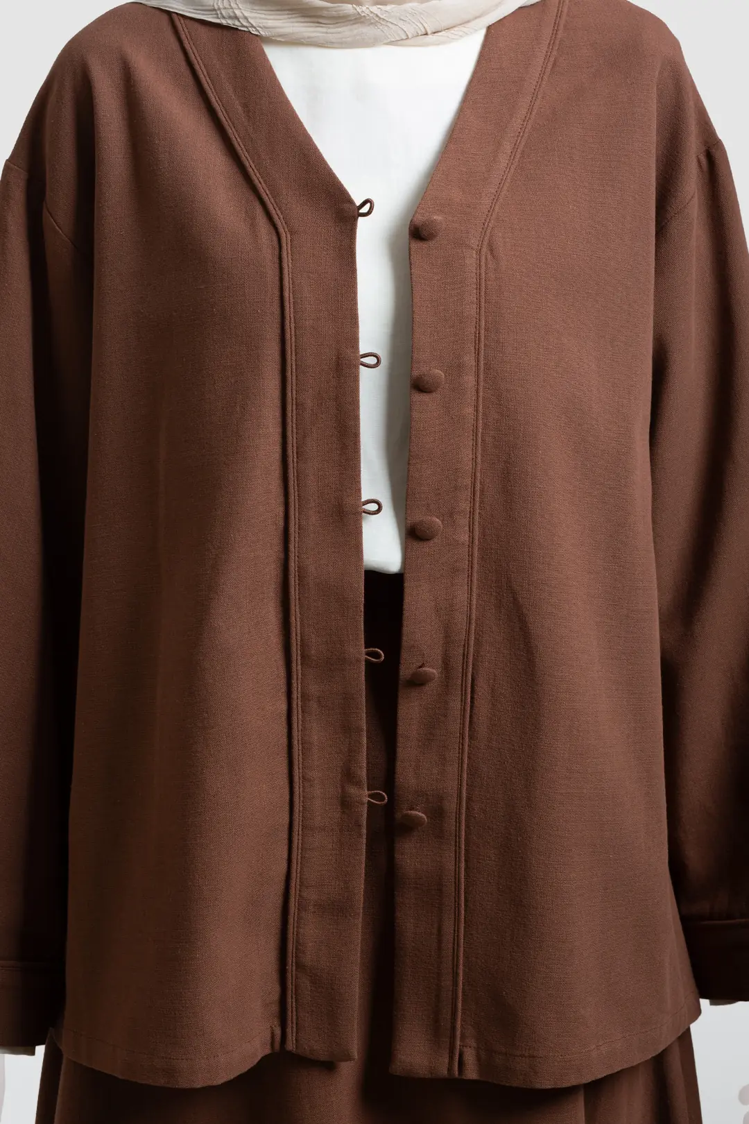 Natural Linen Jacket, Brown 8