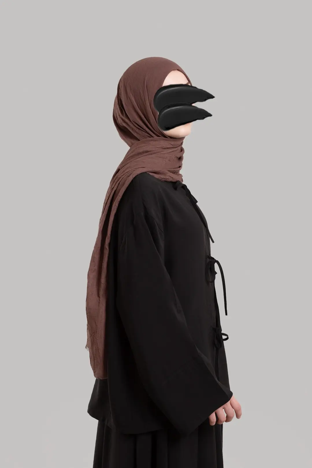 Black Modal Blouse with Tie 4
