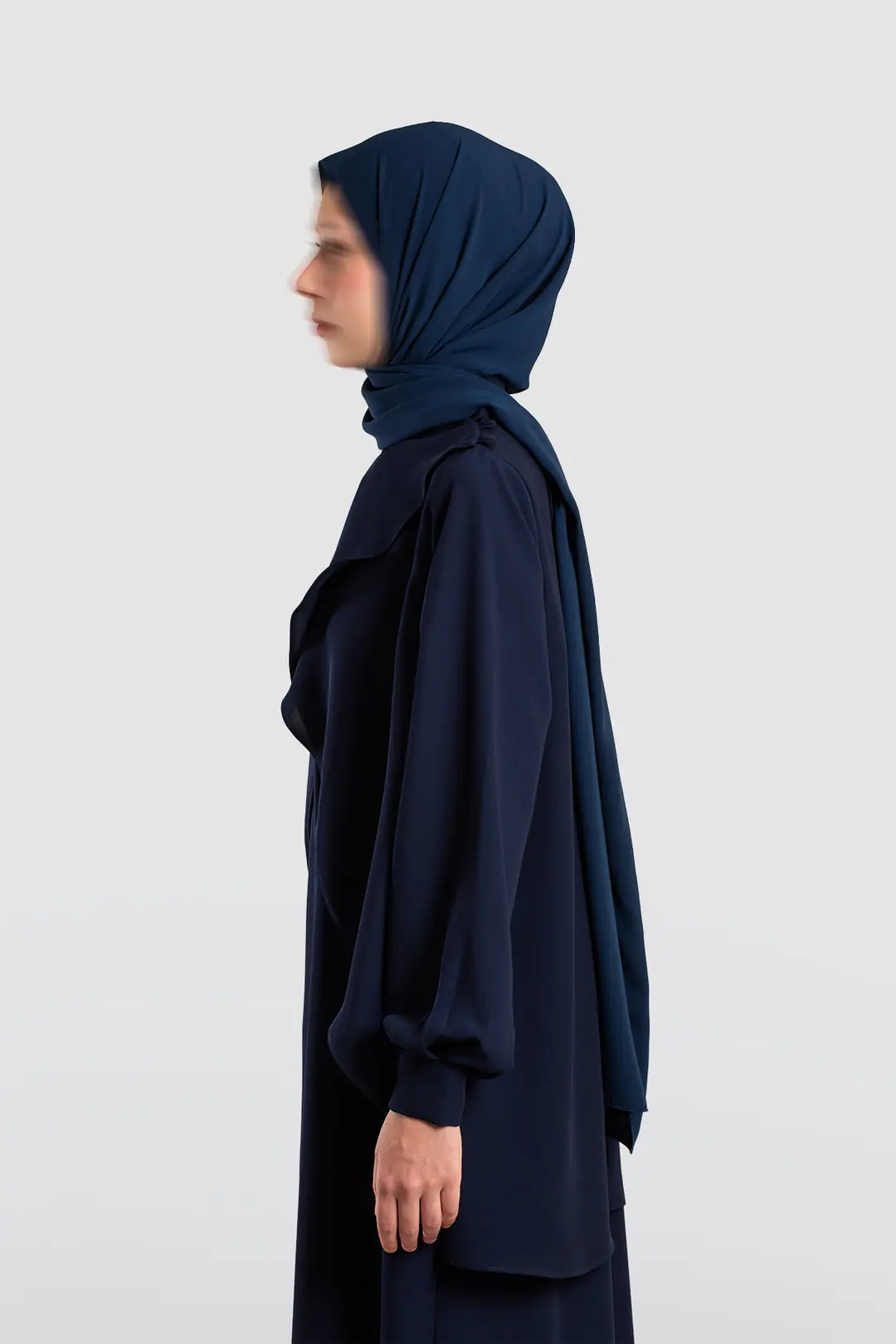 Navy Blue Zippered Ferace 5