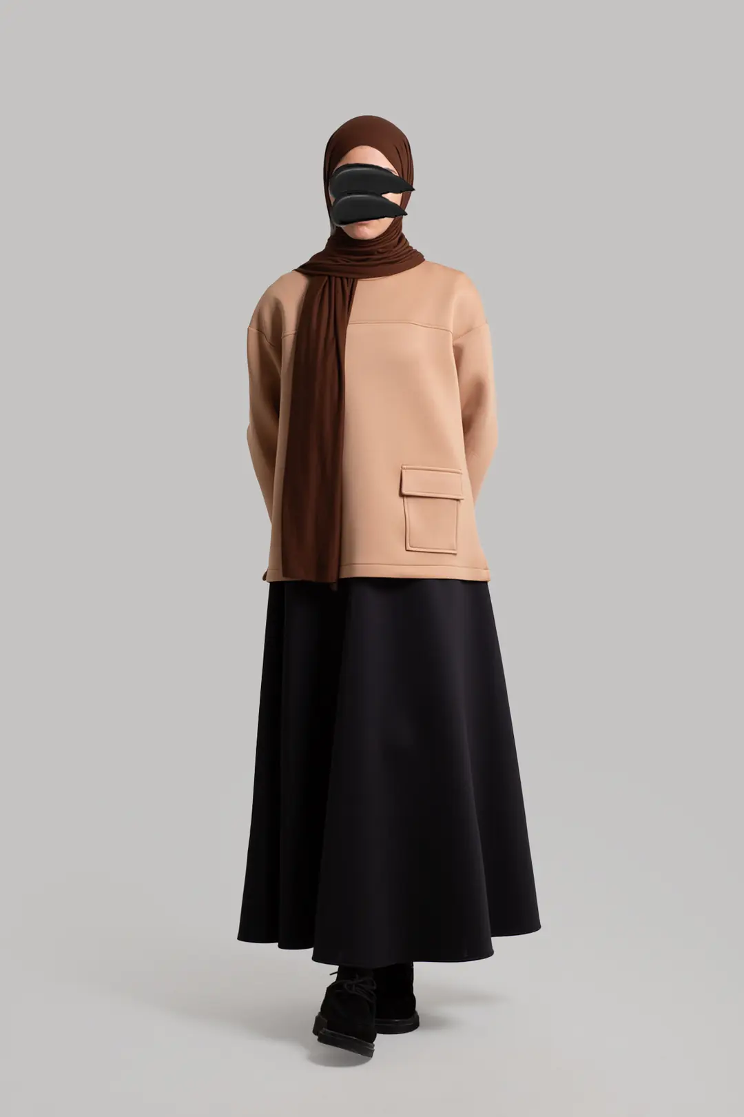 Puffy Scuba Sweatshirt Camel 6