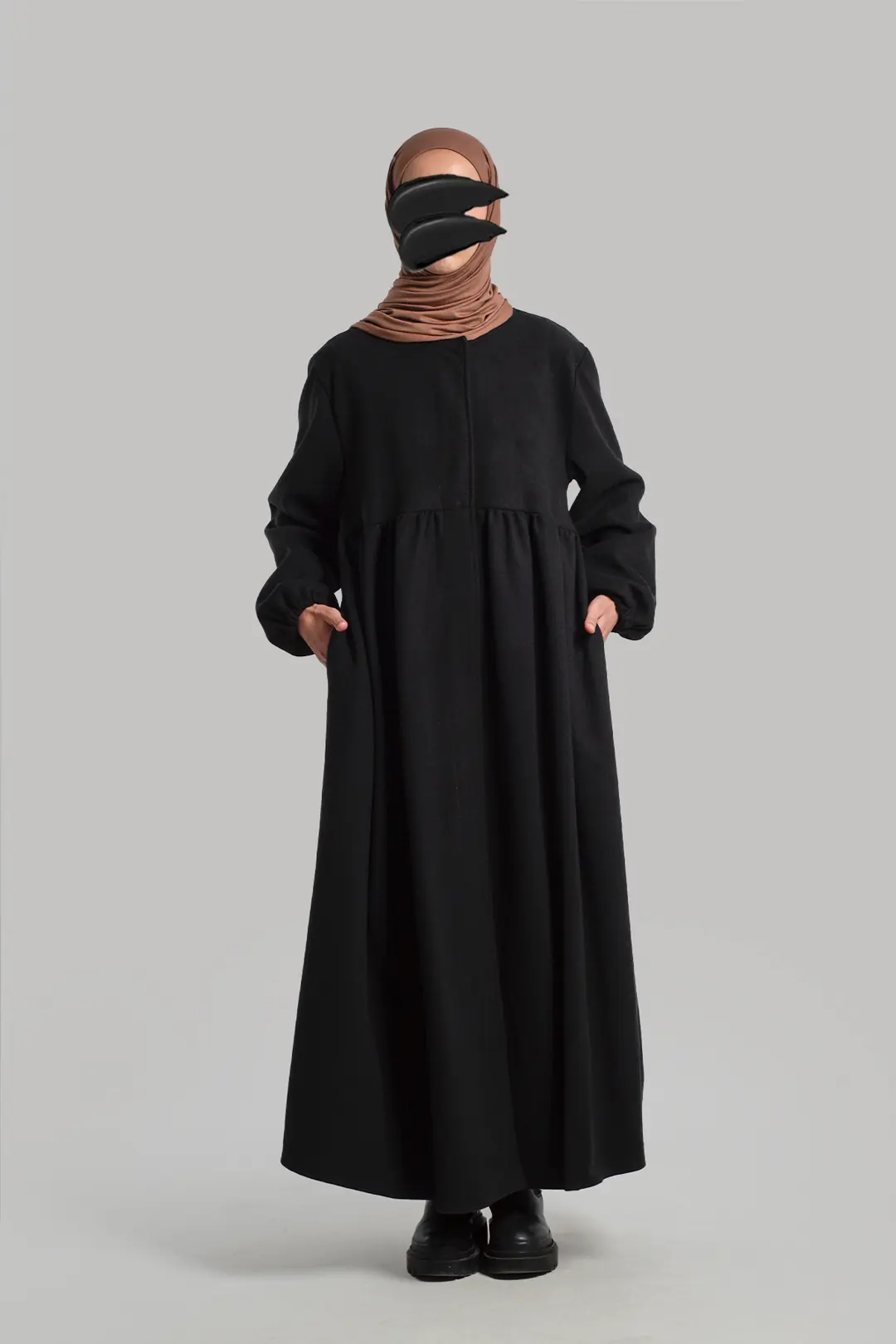 Hijab Kaşe Kaban Siyah 6